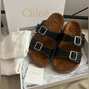 NEW in box Chloe leather buckle sandals